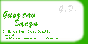 gusztav daczo business card